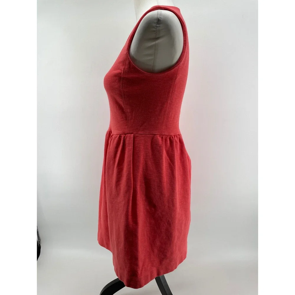 J.Crew Fit and Flare Dress‎ Womens XS Coral Cottagecore Minimalist  Sleeveless